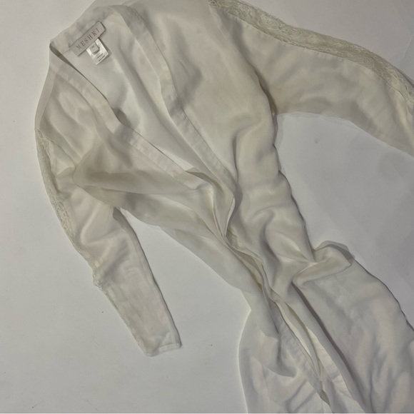 Meshki Sheer White Cardigan - Picture 2 of 2